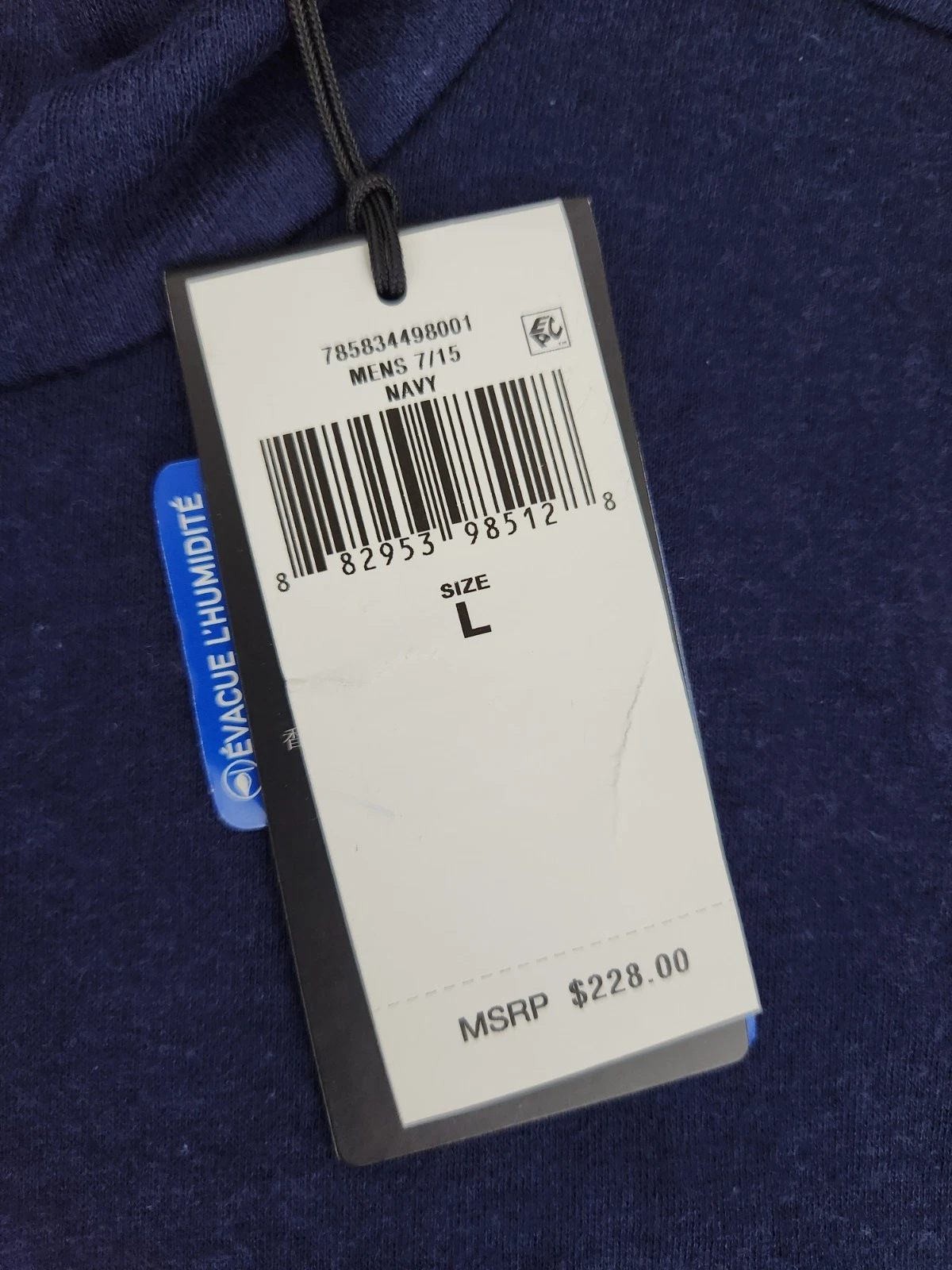RLX Ralph Lauren Performance Full-Zip Jacket Navy Men's Size Large New - product detail image 6