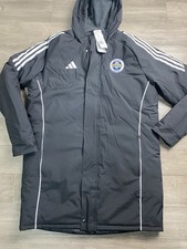 170 Adidas Black Tiro 24 Hooded Jacket Parka Men's Size L Soccer Football Logo