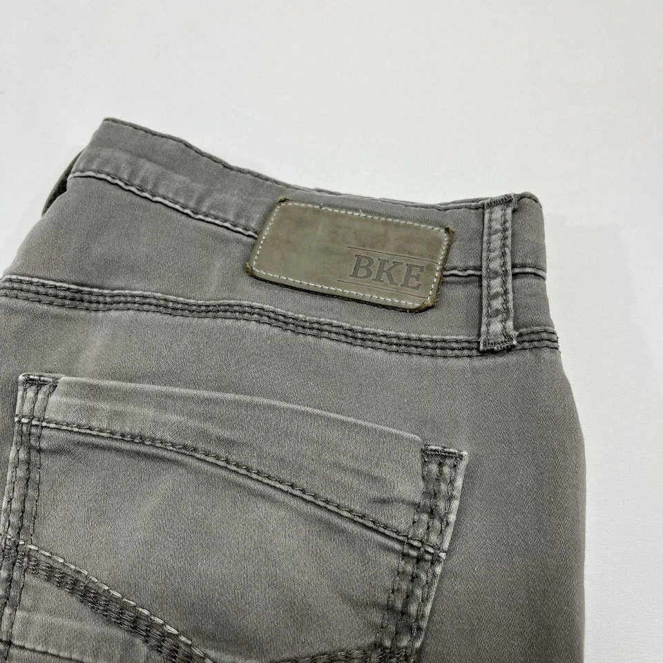 Pantalones elásticos informales grises de pierna recta BKE Jake con hebilla etiqueta para hombre 30R se adapta a 30 x 30 Foto 2 de 4