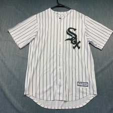 Majestic Yoan Moncada Men Baseball Jersey Size M White Chicago Cool-Base Sox Fan