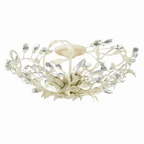 Jardin 4-Light Semi-Flush Mount in Traditional and Bowl Style 8 Inches Tall and - Picture 1 of 9