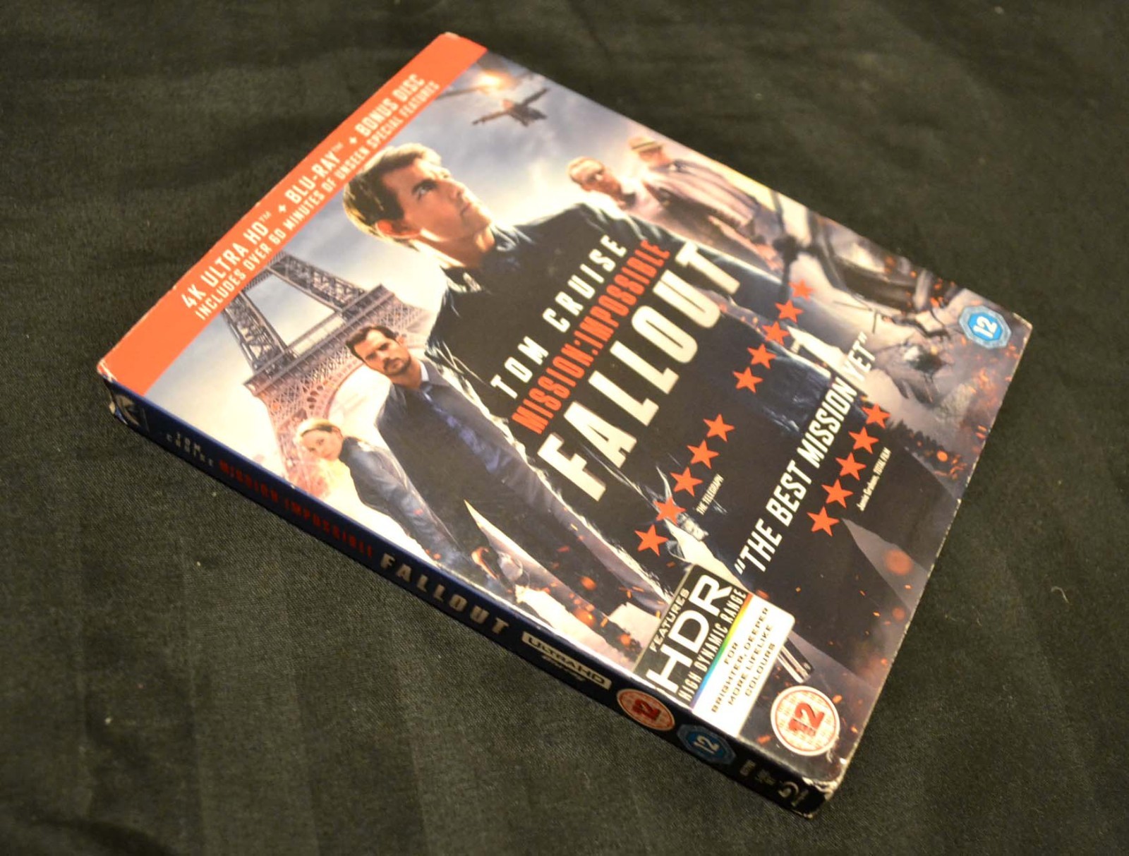 4K Blu Ray Movie Mission Impossible Fallout 2018 with card slipcover
