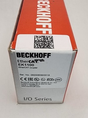 Beckhoff EK1100 EtherCAT Coupler, EtherCAT Controller Platform, I/O Series