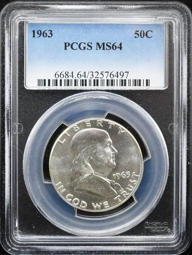 1963 Benjamin Franklin Half Dollar PCGS MS 64#26FEB050