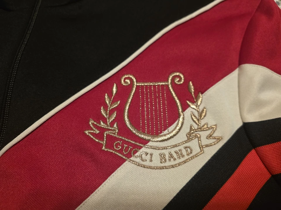 GUCCI Band Track Jacket Polyester Black Size SMALL - Image 4 of 4