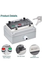 IP67 Push Button Box ABS Green Button Lock Button Selector Switch