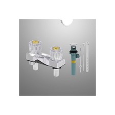 HOME PLUS Bathroom Faucet Centerset 4in Chrome 4224P-CP