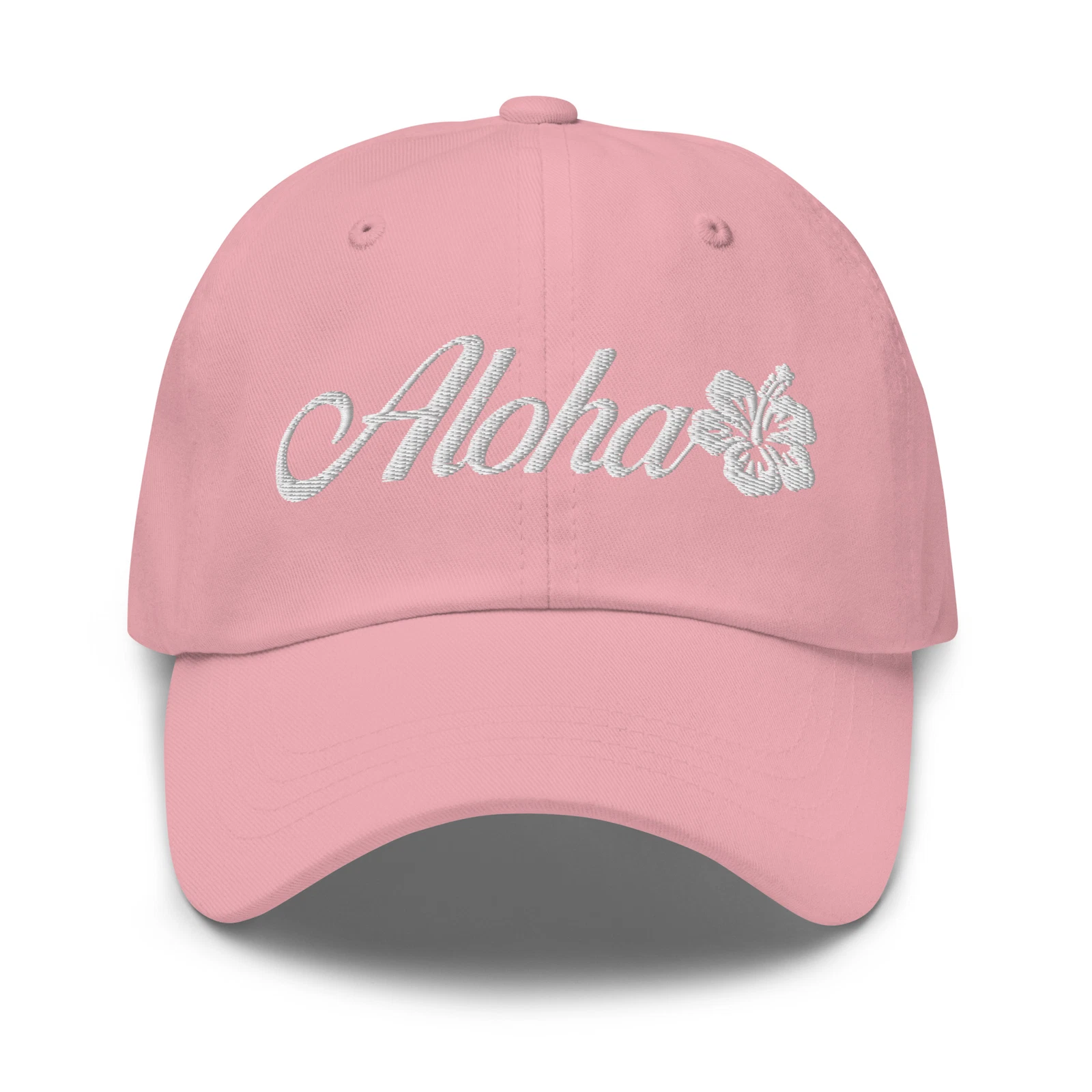 Aloha Dad Hat with Hibiscus Embroidery