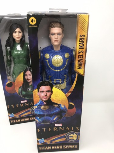 MARVEL ETERNALS TITAN HERO SERIES 12” FIGURES IKARIS & SERSI LOT W/launcher! - Picture 4 of 9