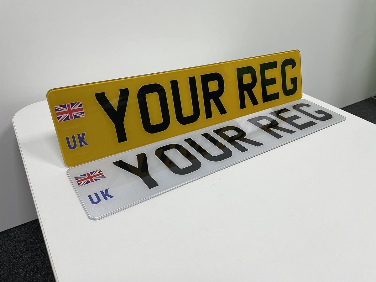 9" X 7" Motorbike Number Plate - Road Legal, MOT Compliant, GB Marked, Yellow 1 thumbnail image