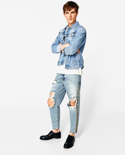 Zara Man Ripped Denim Legend Jeans Size 32 | eBay