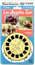 Los Angeles Zoo California 3d View-Master 3 Reel Packet SEALED Gorilla Elephant