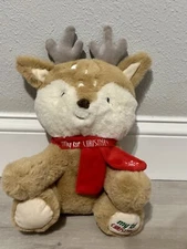 KellyBaby Reindeer Fawn Deer My 1st Christmas Plush 12"Rattle KellyToy Gift