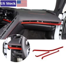 Red Real Carbon Fiber Console Dashboard Instrument Trim For Corvette C8 20-25 US