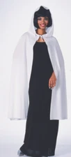 Cape Hooded Satin Like Basic White Halloween Capes Forum Novelties 45" One Size