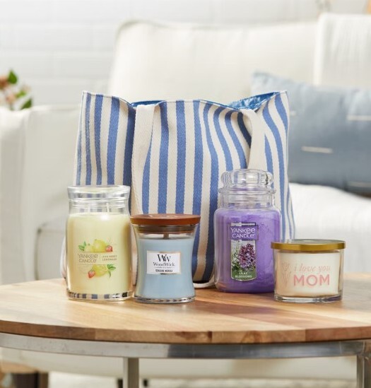 Yankee Candle Mother's Day Gift Set 5 piece Love Mom Striped Tote 2022 98 Value eBay
