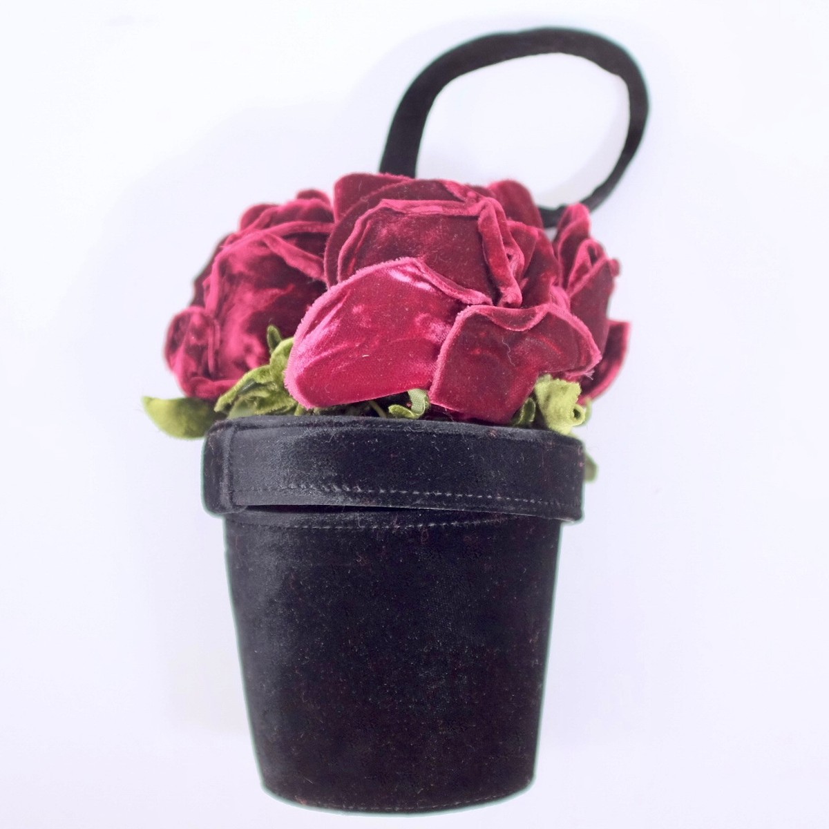 New Lulu Guinness flower pot bag black red roses flowers New Lulu Guinness flower pot bag black red roses flowers