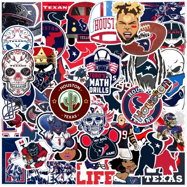 24 calcomanías adhesivas de vinilo de los Houston Texans - divertido SWAG - vendedor de EE. UU. Foto 4 de 4