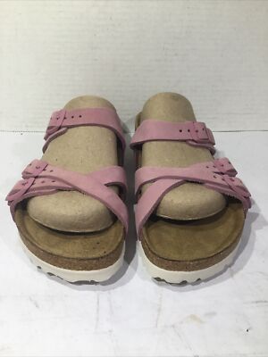 Birkenstock Womens Size 7 EU 38 Narrow Franca Rose Pink Nubuck