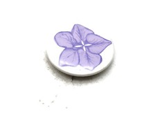Vintage Purple Flower Pin White Background
