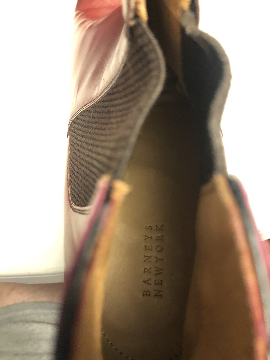 Barneys New York Chelsea Boots Men\'s 11.5 M Brown Leather Ankle Boots Italy Vintage Barneys New York Leather Chelsea Boots Size 11.5  main image 3
