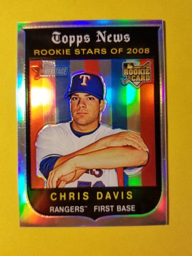 CHRIS DAVIS 097/559 RC REFRACTOR #C289 BALTIMORE ORIOLES * 2008 TOPPS HERITAGE - Picture 3 of 3