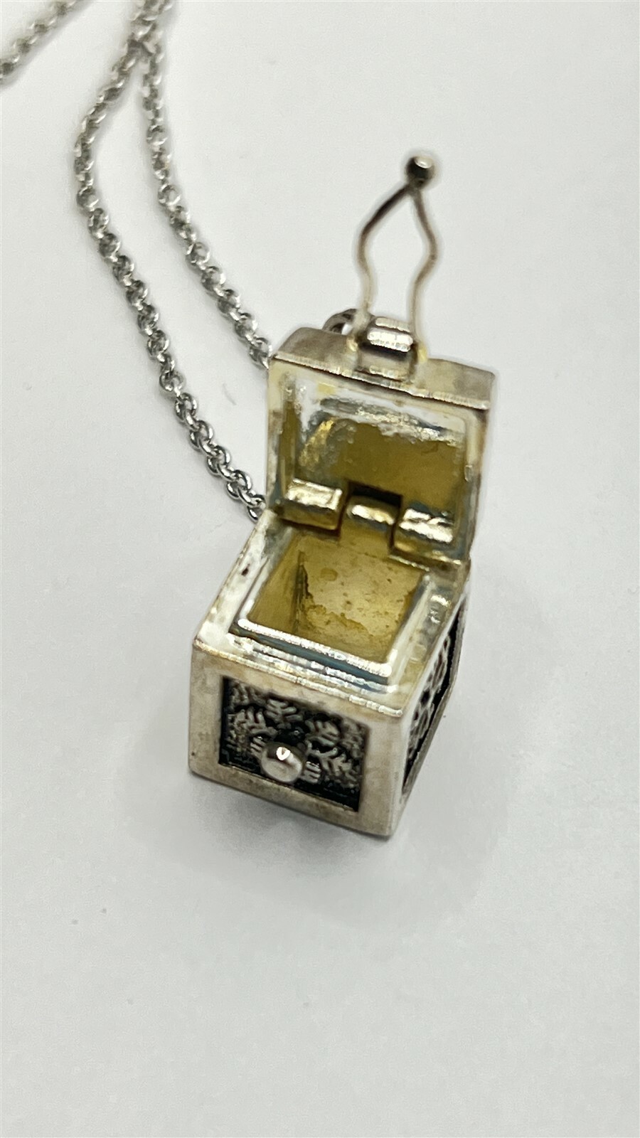 Adjustable Snowflake Square Box Locket Cable Link… - image 4