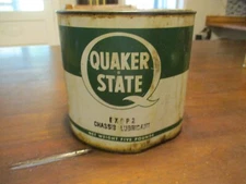 QUAKER STATE CHASSIS LUBRICANT 5 POUND STEEL CAN WITH CONTENTS