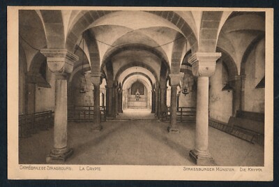 Strasbourg Cathedral Crypt PC Strassburg Münster Alsace France Helio DB Vintage