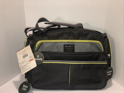 Eddie Bauer First Adventure Diaper Travel Bag Lime Green &Gray