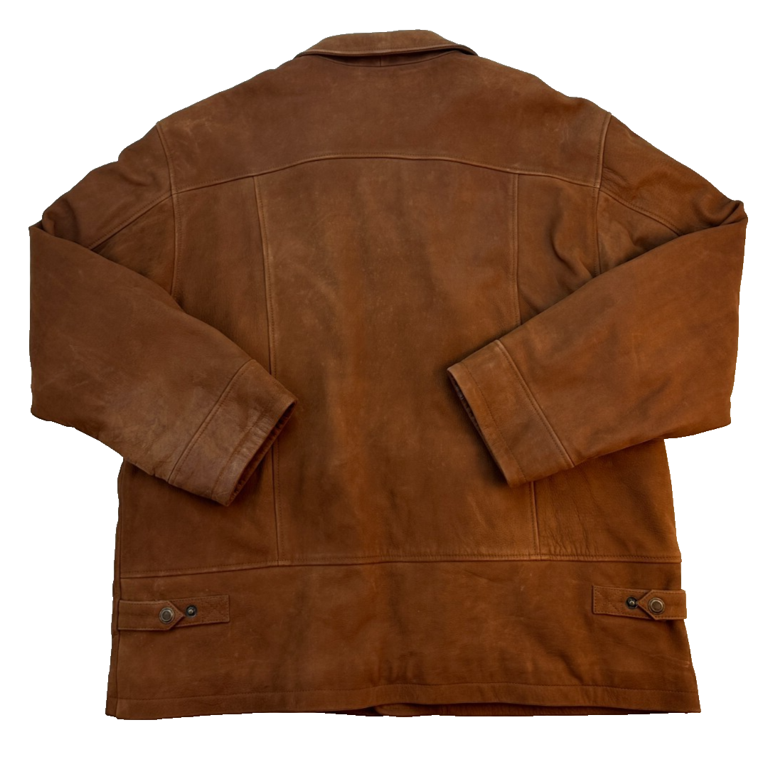 Adventure Bound Originals Leather Jacket Men's Size XXL Brown Pre