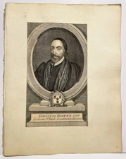 ROYALIST JOHN BARWICK RESTORATION ST PAUL CATHEDRAL ~ c 1721 Art Print Engraving