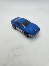 Tomy AFX 1984 Chevrolet Corvette 8736 HO Slot Car Blue Silver Vintage Runs