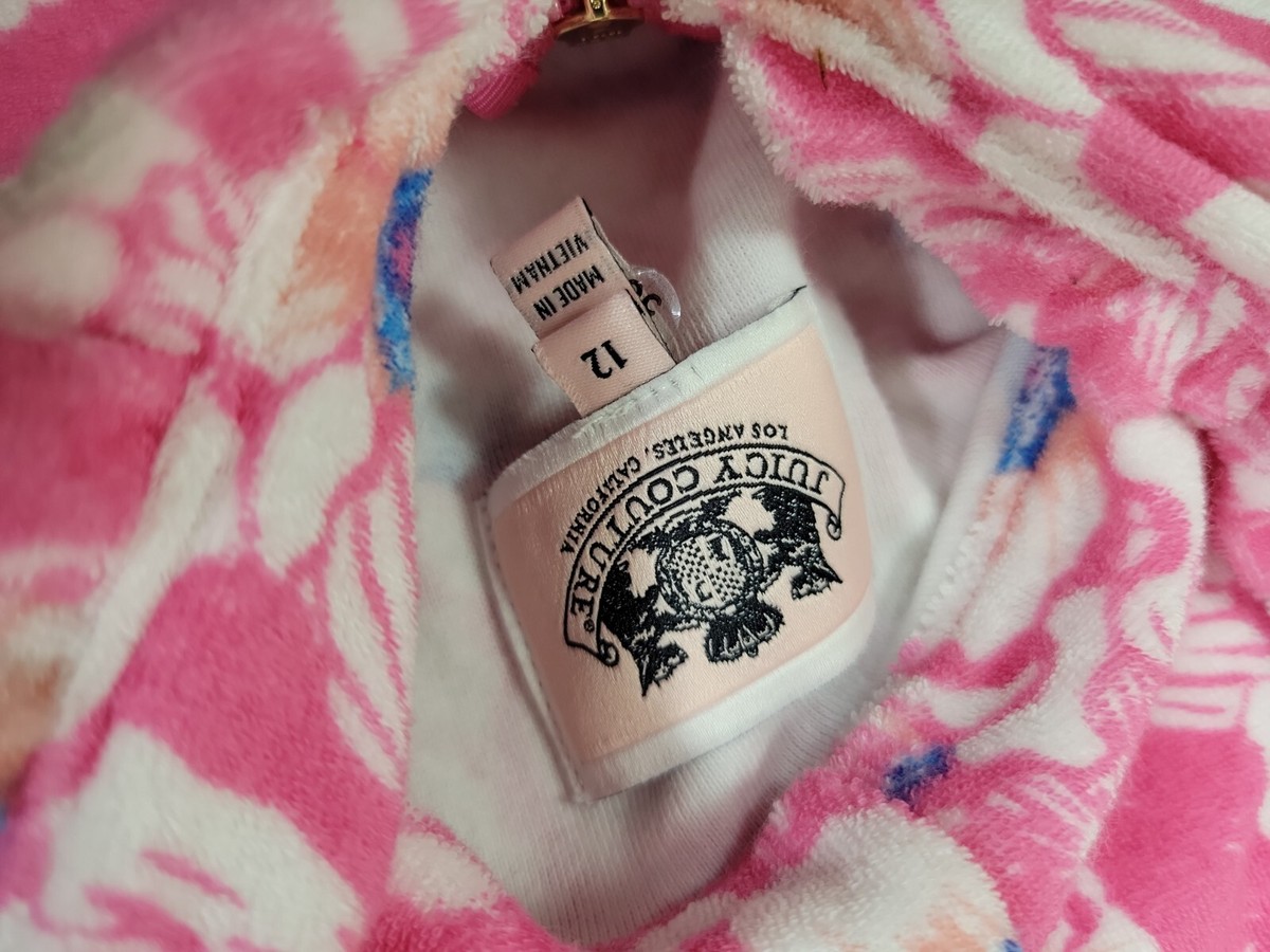 Juicy Couture - ♡juicy couture♡ベビーピンク キラキラ ベロア トップス パーカー Juicy Couture Pink Classic Velour Zip Up Hoodie Rhinestone