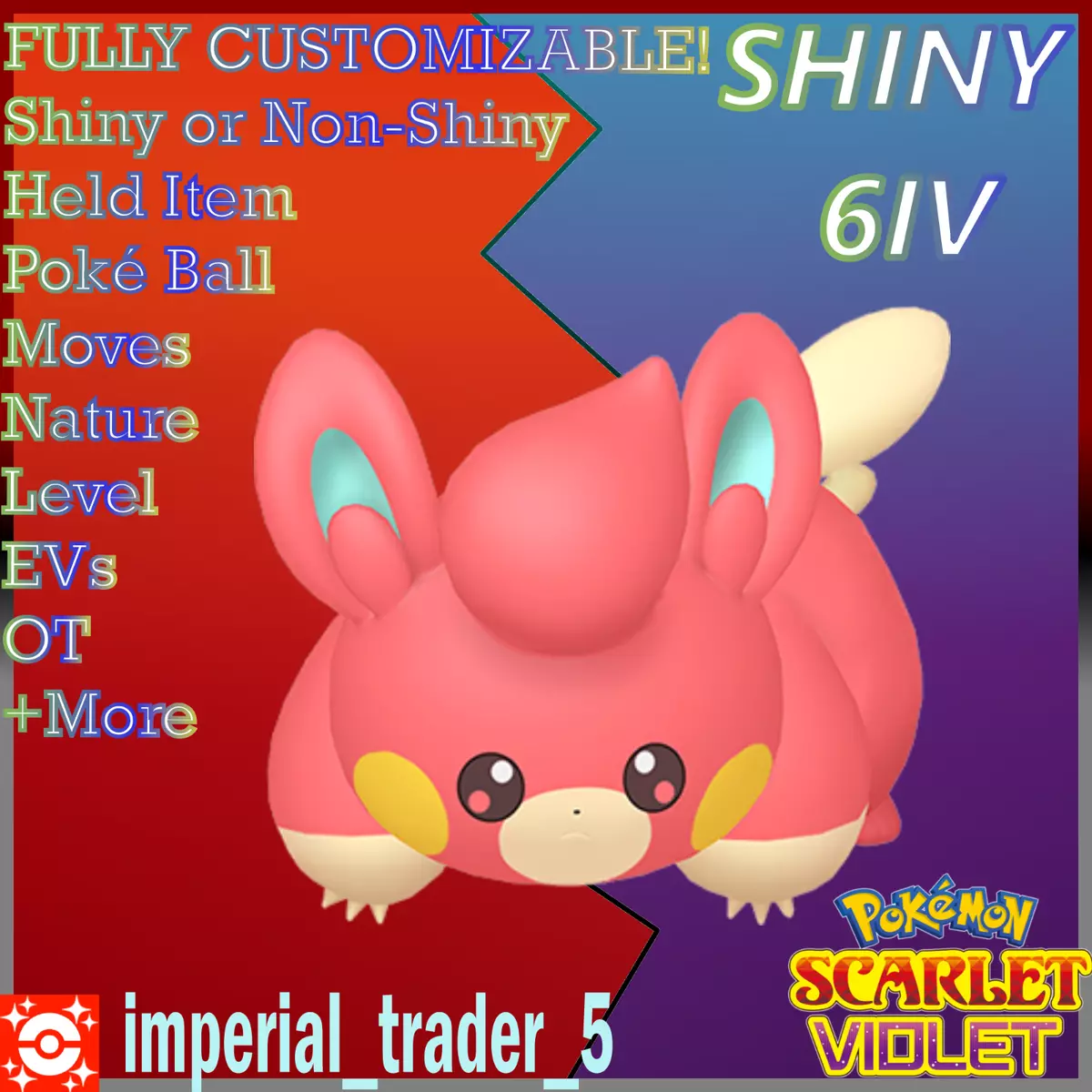 Pokémon Scarlet and Violet ✨SHINY✨ Mew W/ Best 6IV + Customizable