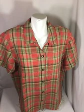Country Club Women Multiple Color Casual Shirt Size XL Short Sleeve Bi 68#37
