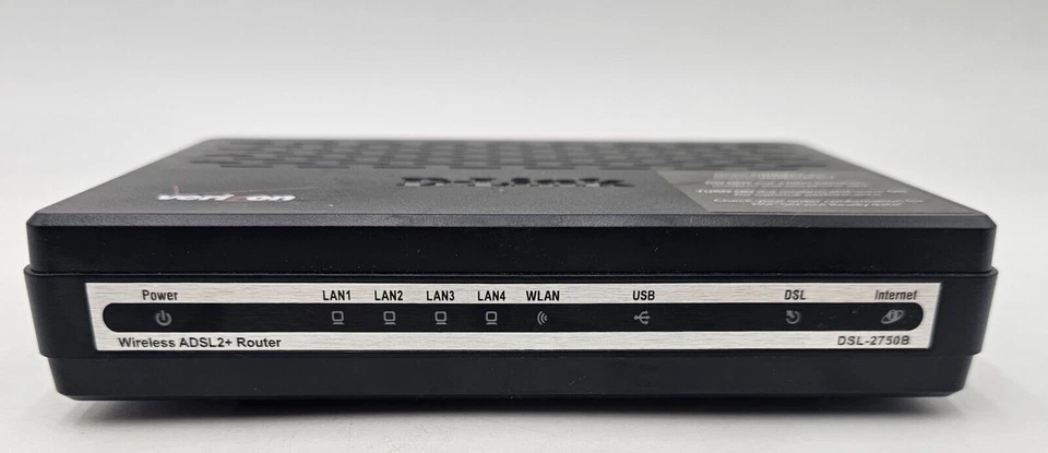 D-Link DSL-2750B Wireless Router 300MBPS 4-Port Ethernet Verizon Modem - Image 2 of 4