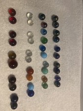 Vintage lot/40 multi colored marbles some 100 yrs old