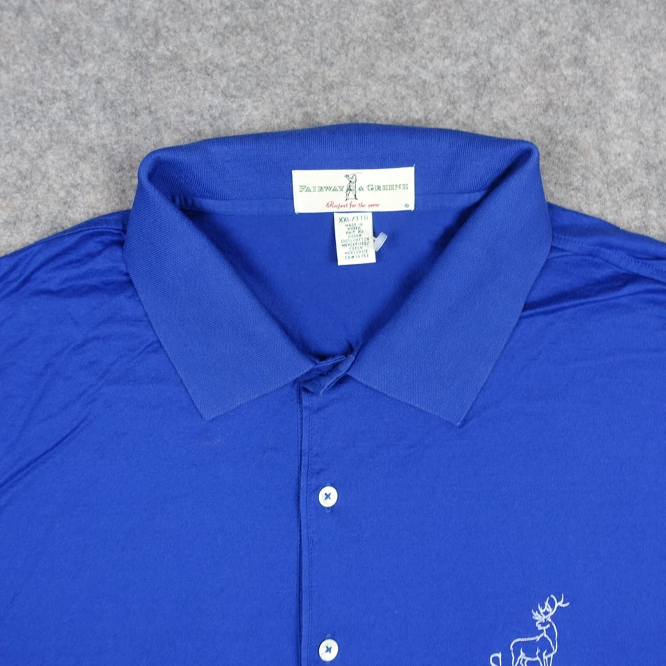 VINTAGE Sanctuary Shirt Mens XXLarge Blue Fairway Greene Golf PFL 09 90s Y2K VTG - Image 3 of 4