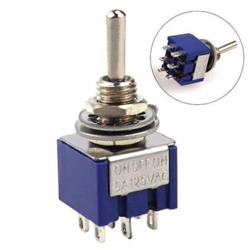 Mini Toggle Switch On Off On 3 Position 6 Pin DPDT X5 for Boat Car Model Railway - Image 3 of 4