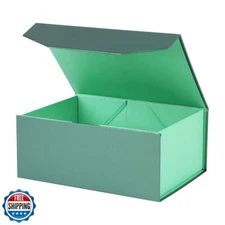 OBMMIRAO Upgrade 3PCS Green Gift Box 9.5x7x4 Inches, Sturdy Gift Box with Lid