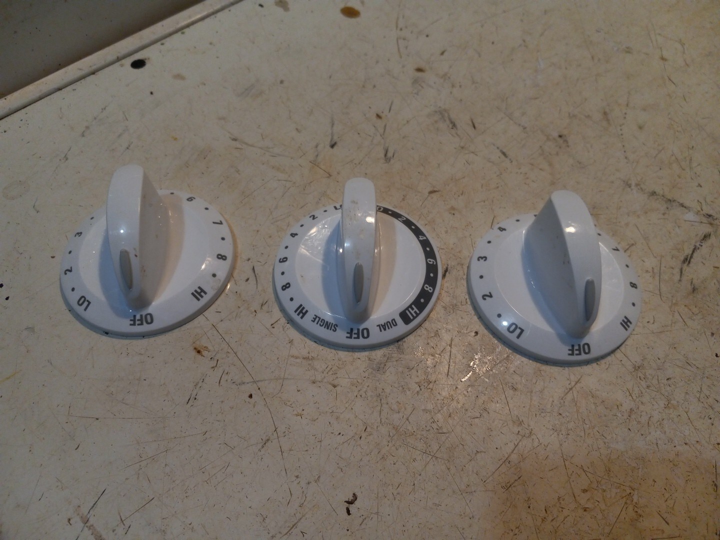 3 Vintage Kenmore Electric Range Stove Burner Control Selector Knobs 3 vintage kenmore electric range stove burner control selector knobs
