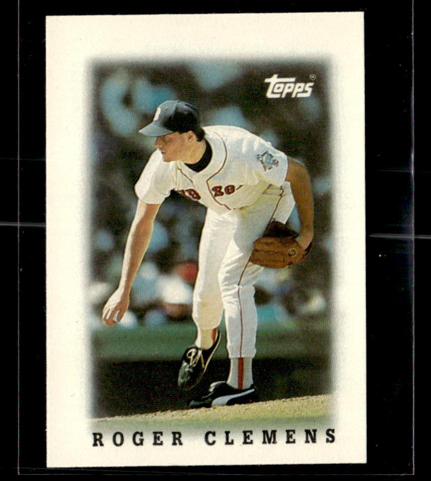 1988 Topps Major League Leaders Minis #2 Roger Clemens Card Boston Red Sox