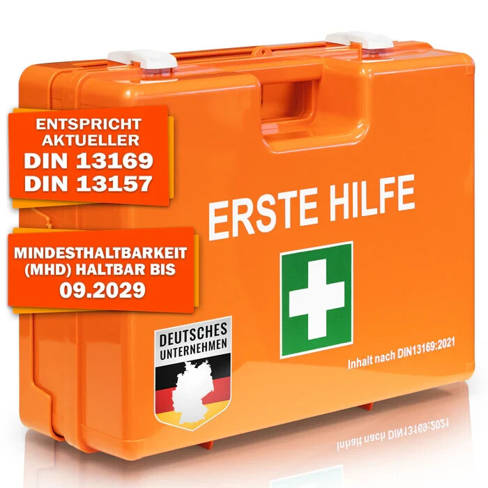 Erste-Hilfe-Koffer | XXL | DIN 13169 | Für große Betriebe | 44,5x32x15 cm