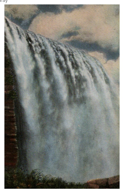 NICE VINTAGE LINEN POSTCARD AMERICAN FALLS FROM BELOW  NIAGARA FALLS