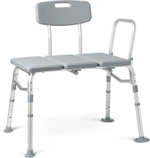 Medline Guardian Transfer Bench G3-100KBX-1 / With Back - Shower / Bath Seat