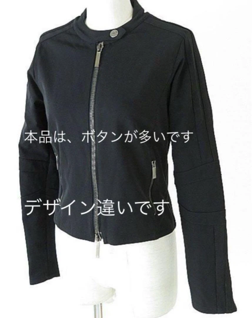 GUCCI Giacca Denim Vintage Nero Riders Donna Taglia 38 Lampo Cerniera Cotone