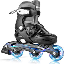 Inline Skates with Light up Wheels, Roller Skates Blades for Boys Girls Kids Age