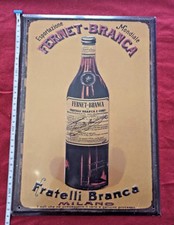 Tabella in latta pubblicitaria liquore  vintage repro