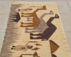 Rare Hand Knotted Vintage Bulgaria Pictorial Wool Kilim Area Rug 4.5 x 2.6 Ft — photo 6
